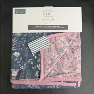 NEW Reversible Baby Blanket Multi-use Floral The Farmhouse | Rachel Ashwell